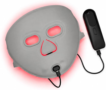 4-In-1 LED Face Mask – Red, Blue, Amber & Near-Infrared Light Modes, Soft Flexible Fabric Fit, At-Home Skincare Mask for Face Glow & Routine