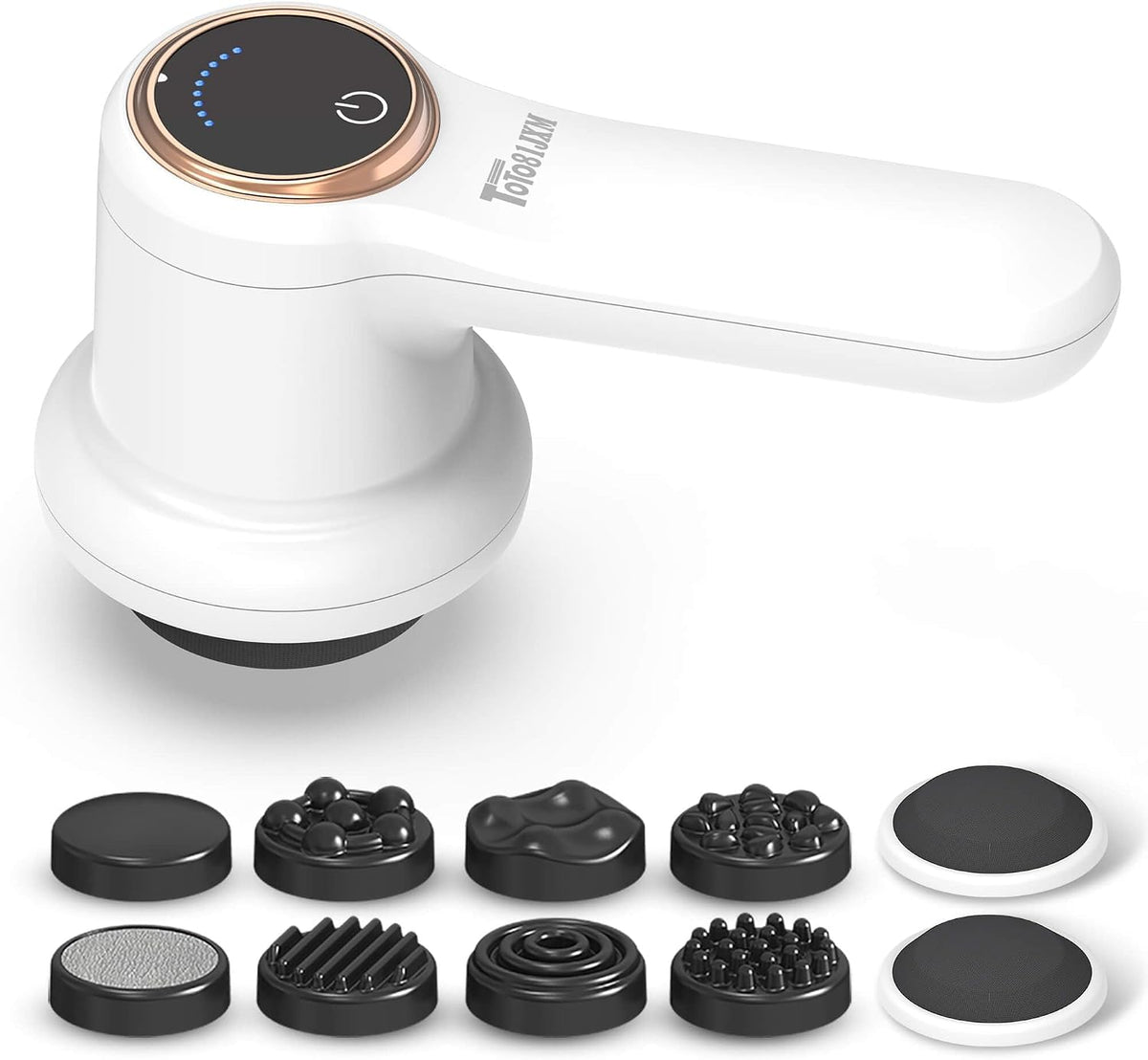 Electric Cellulite Massager – Body Sculpting Machine with 8 Massage Heads, Lymphatic Drainage & Skin Tightening for Belly Stomach Leg, Lipo Roller Massager after Surgery, Adjustable Speed.