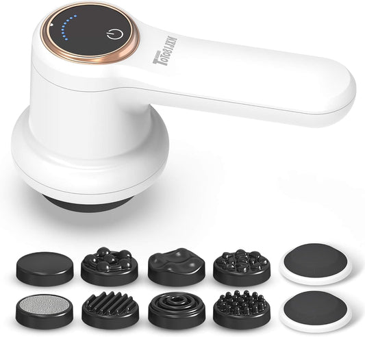 Electric Cellulite Massager – Body Sculpting Machine with 8 Massage Heads, Lymphatic Drainage & Skin Tightening for Belly Stomach Leg, Lipo Roller Massager after Surgery, Adjustable Speed.