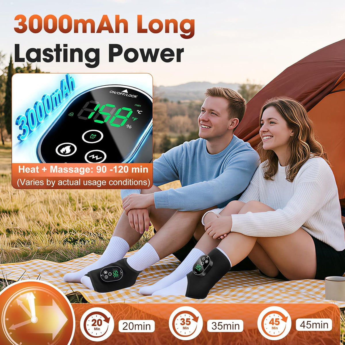 Ankle Massager for Pain Relief, Foot Massager for Neuropathy, FSA Eligible