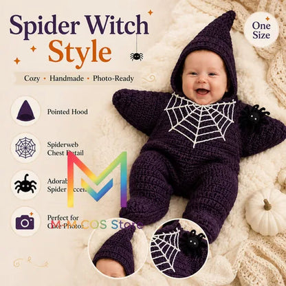 2026 New Seal Star Comfort Baby Rompers Christmas Baby Cartoon Knitted Cute Rompers for Halloween Cos Boys and Girls